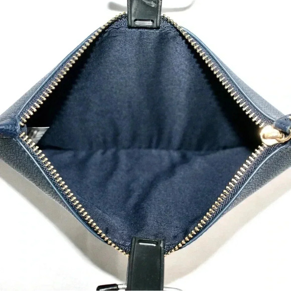 New PANDORA x Disney Mickey & Minnie Mouse Gold Navy Blue Wristlet Pouch Magical - Picture 4 of 12